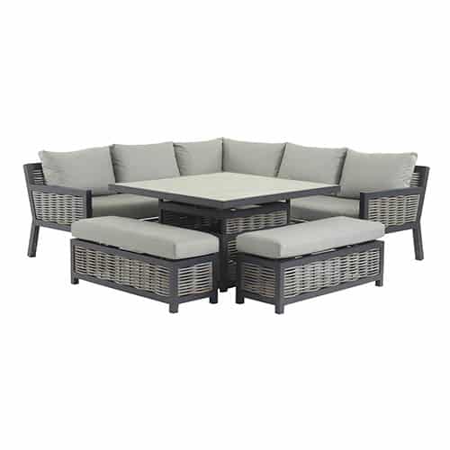 Portofino Terrace Garden Sofa Dining Set With Firepit Option Portofino Terrace Garden Sofa Dining