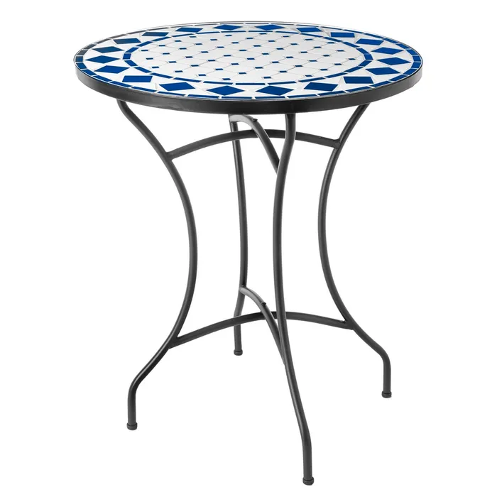 ceramic table blue