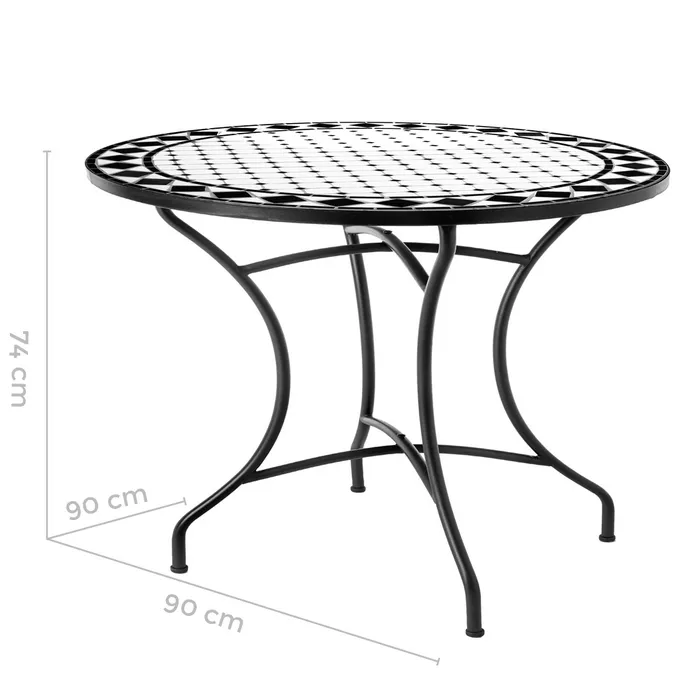 delphi ceramic table size