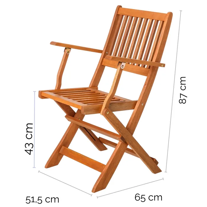 kate folding chair size