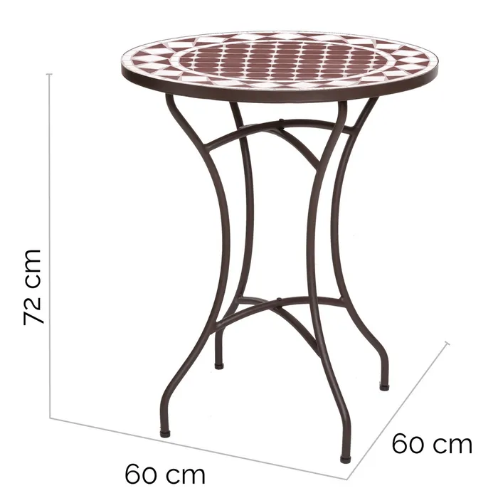 ound ceramic table brown