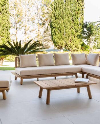 Acacia wood modular sofa set_Nature