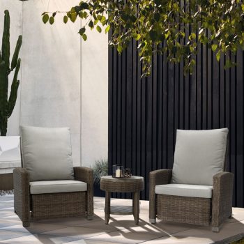 Brent aluminium & rattan armchair_MOOMA