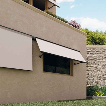 fixed arm awning house