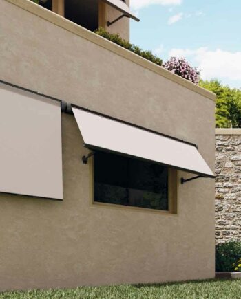 fixed arm awning house