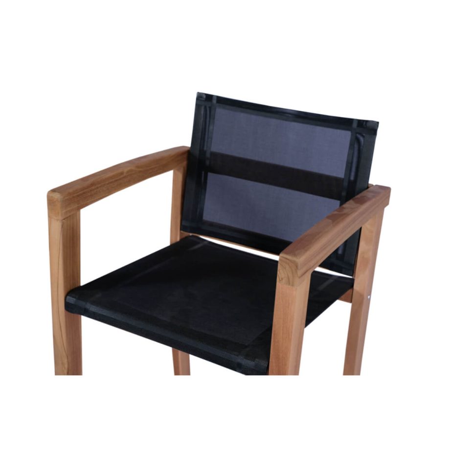 Candon Bar Chair Black Closeup View