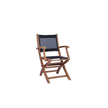 Candon Folding Chair With Arms Black Main Image