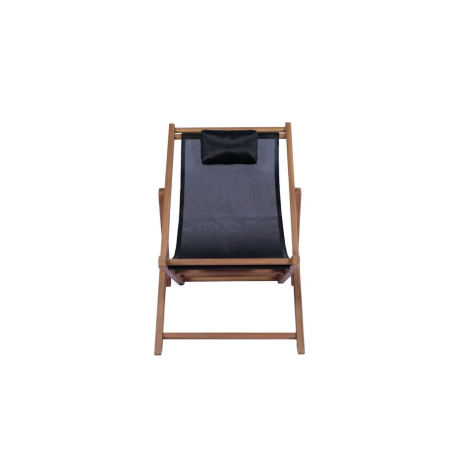 Candon Relax Chair Black Font Side View