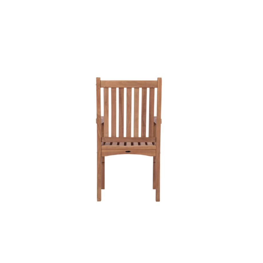 Danao Dining Chair With Arms Natural Back View