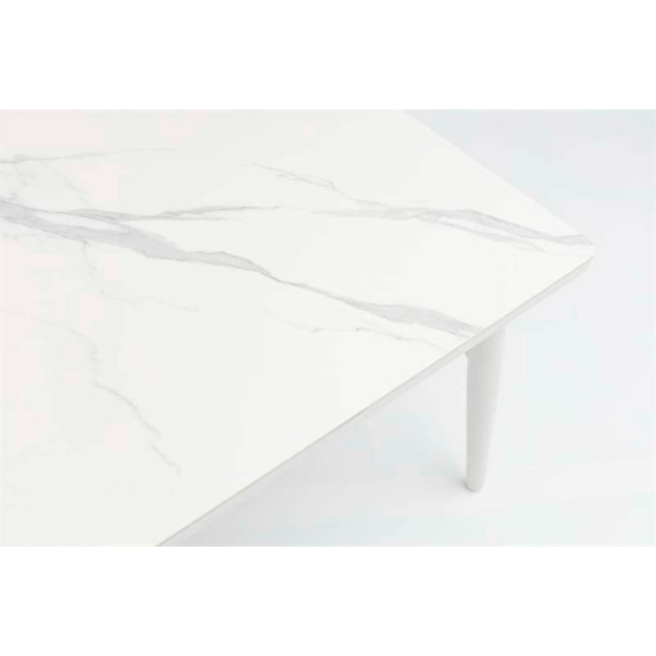 Irvine Dining Table White Closeup View 2