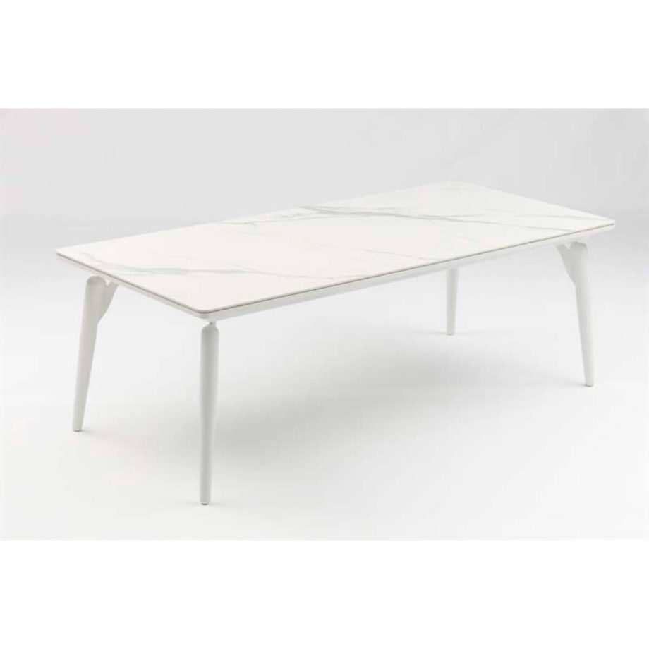 Irvine Dining Table White Side View