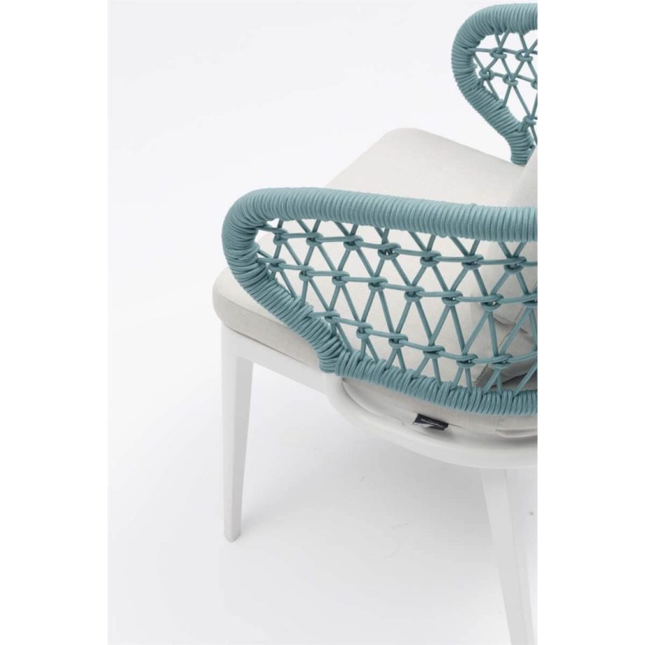 Isabela Dining Chair White Closeup View 2