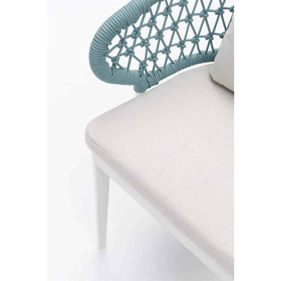 Isabela Dining Chair White Closeup View 3