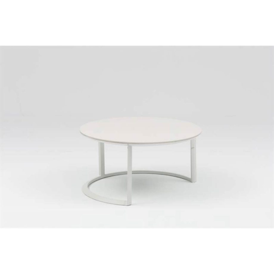 Isabela Round Table White Side View 3