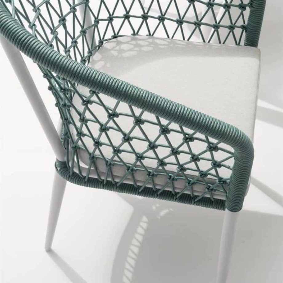 Nelayan Dining Chair Light Grey Close Up View 2