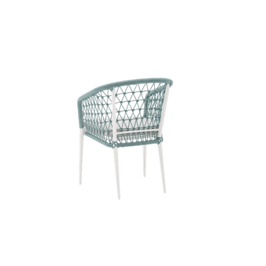 Nelayan Dining Chair Light Grey Side View