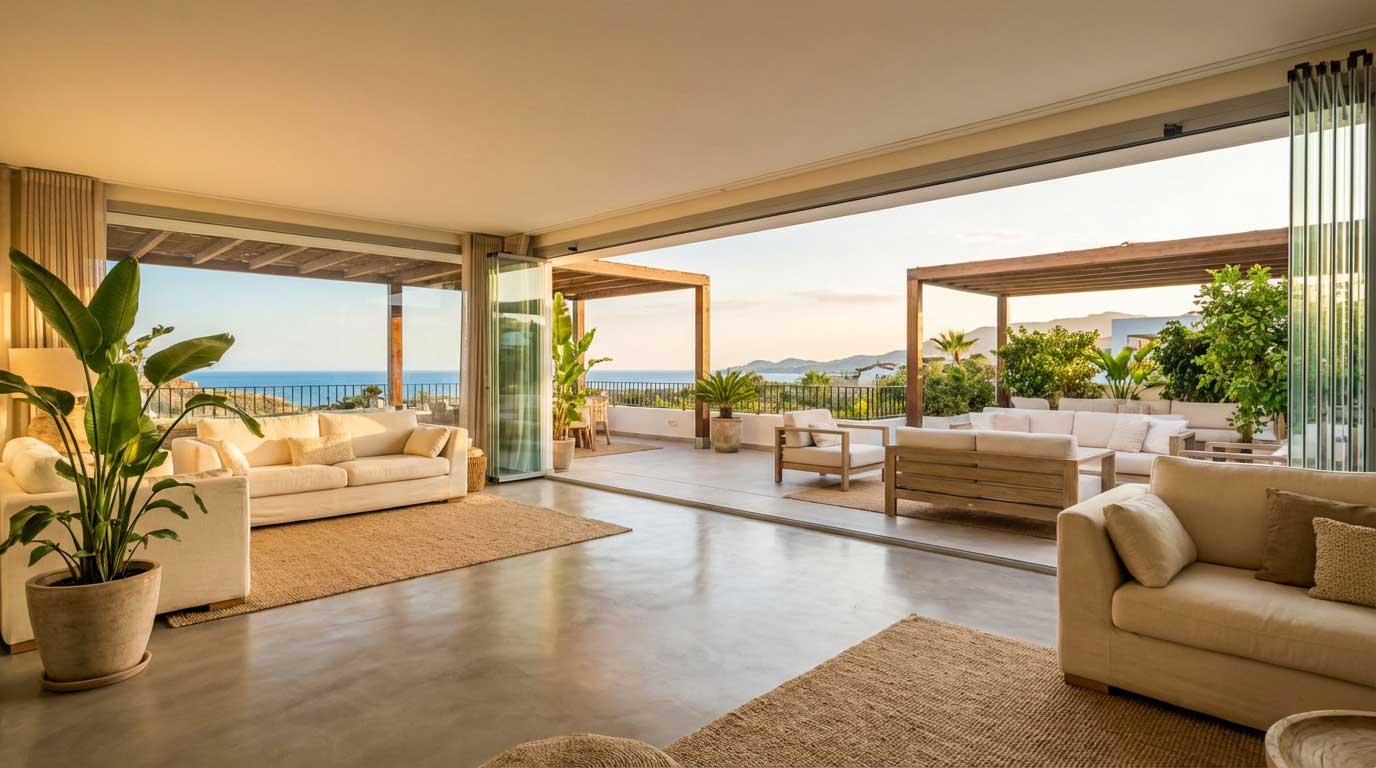 Indoor, outdoor terrace livingroom Indoor, outdoor terrace livingroom