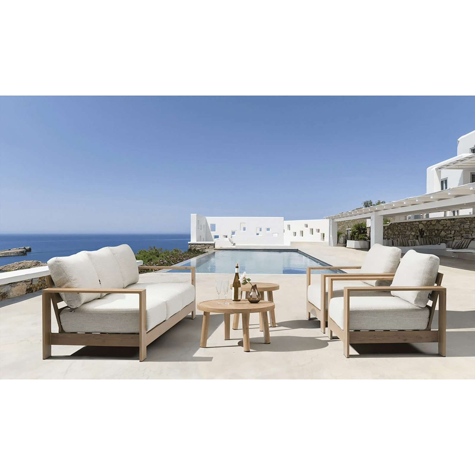 Java 3-seater sofa front view